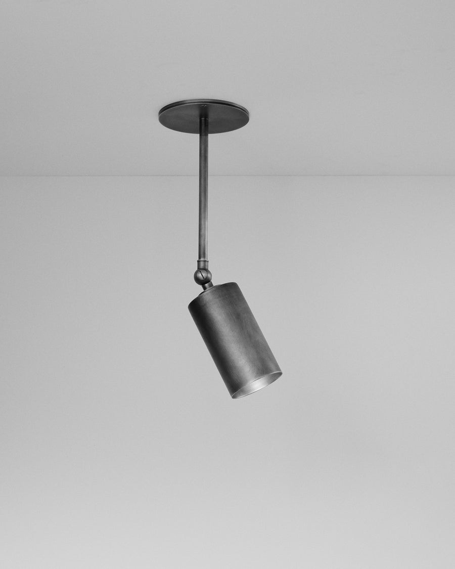 Baton Spotlight With extension arm Short, black and white