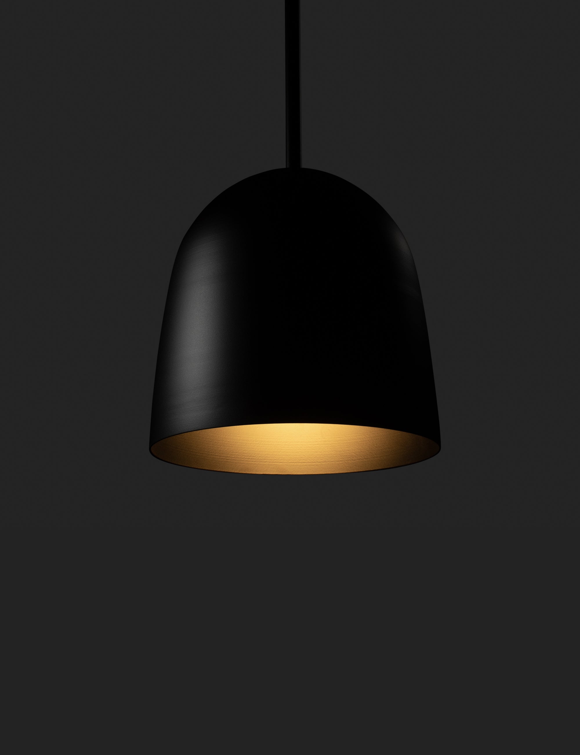 Black dome pendant handmade
