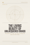 The Living Beauty of Unlacquered Brass: Why Patina Matters in Good Design