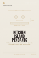 Kitchen Island Pendant Sizing Guide