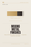 Mixing Metal Finishes