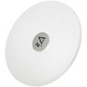 Round white filter with a silver center and '36' marking on a white background