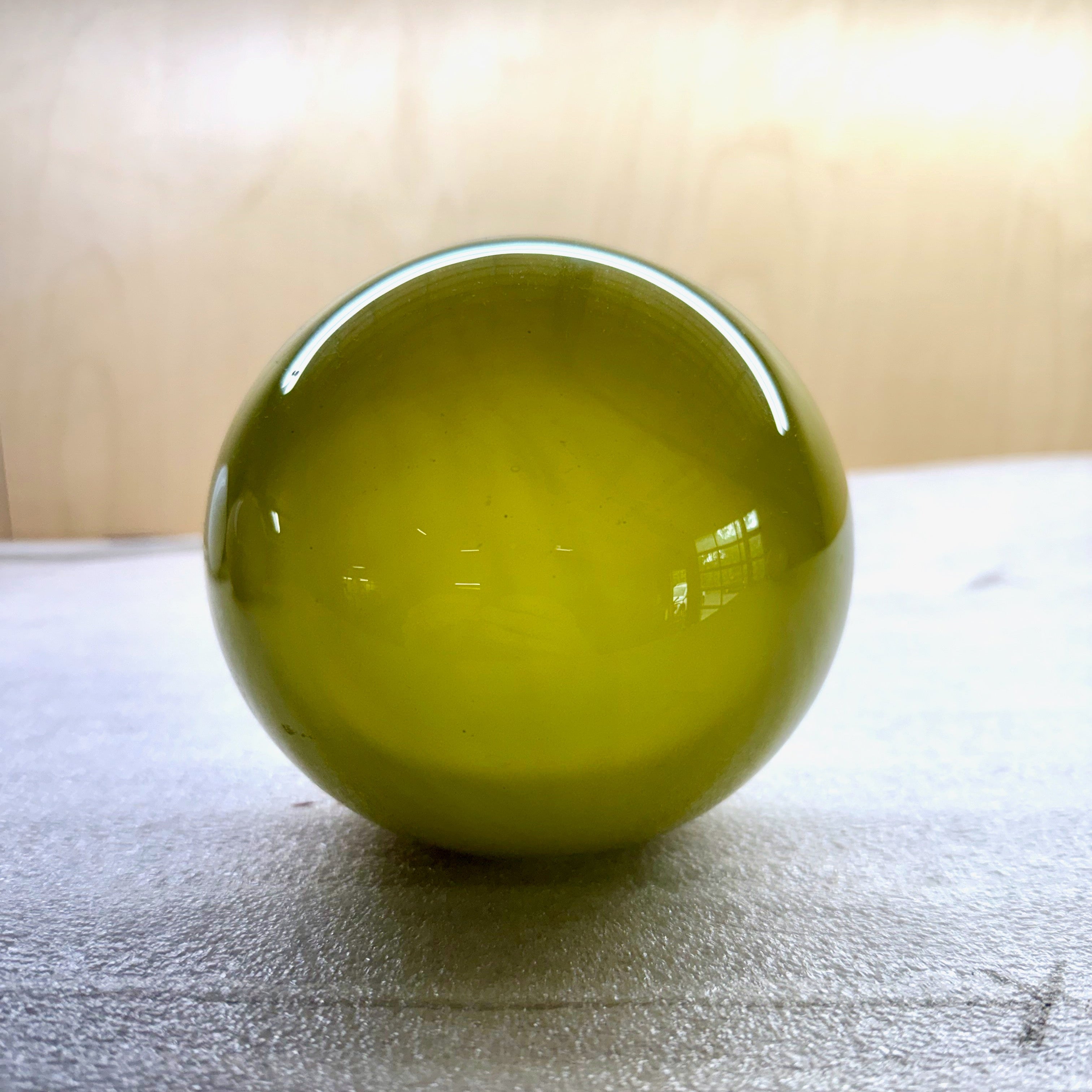 Green O-102 Blown Glass Sample