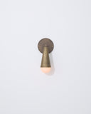 Brass cone wall sconce