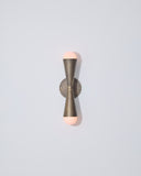 Modern Karma II brass up-down two-light wall sconce
