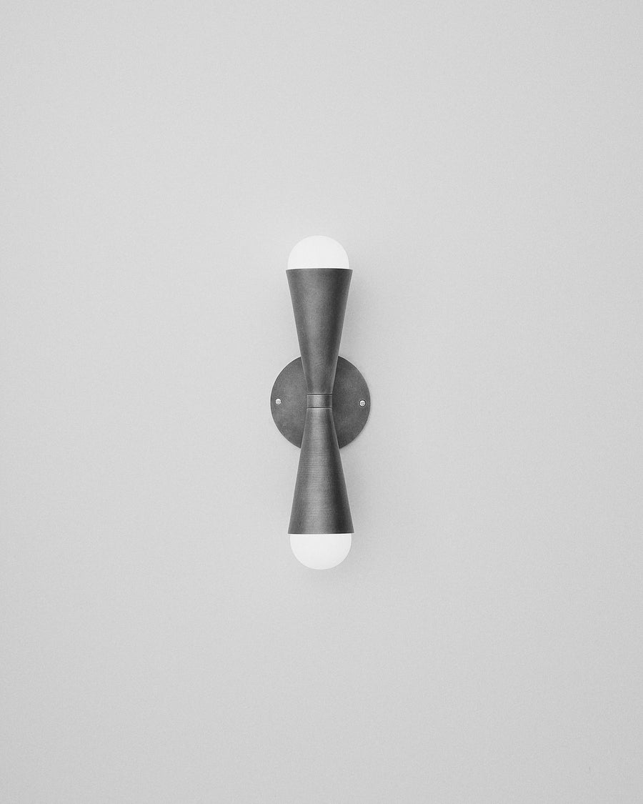 Karma II Wall Sconce, black and white