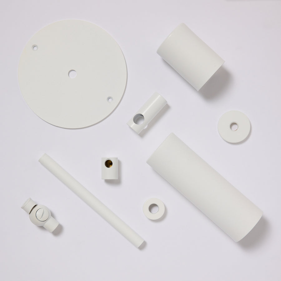 Satin white powdercoat finish sample