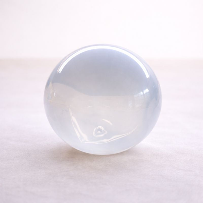 White T-101 Blown Glass Sample