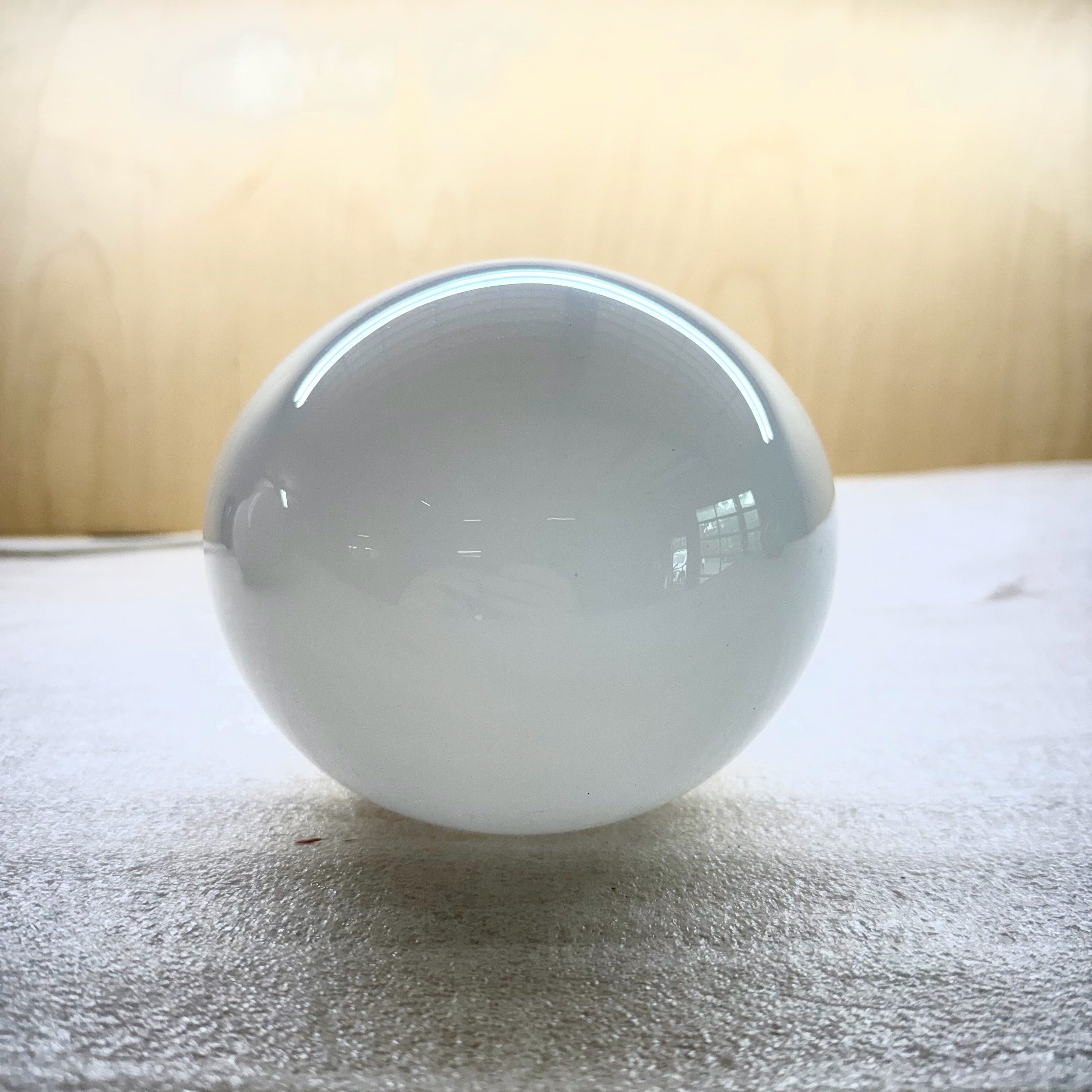 White O-101 Blown Glass Sample