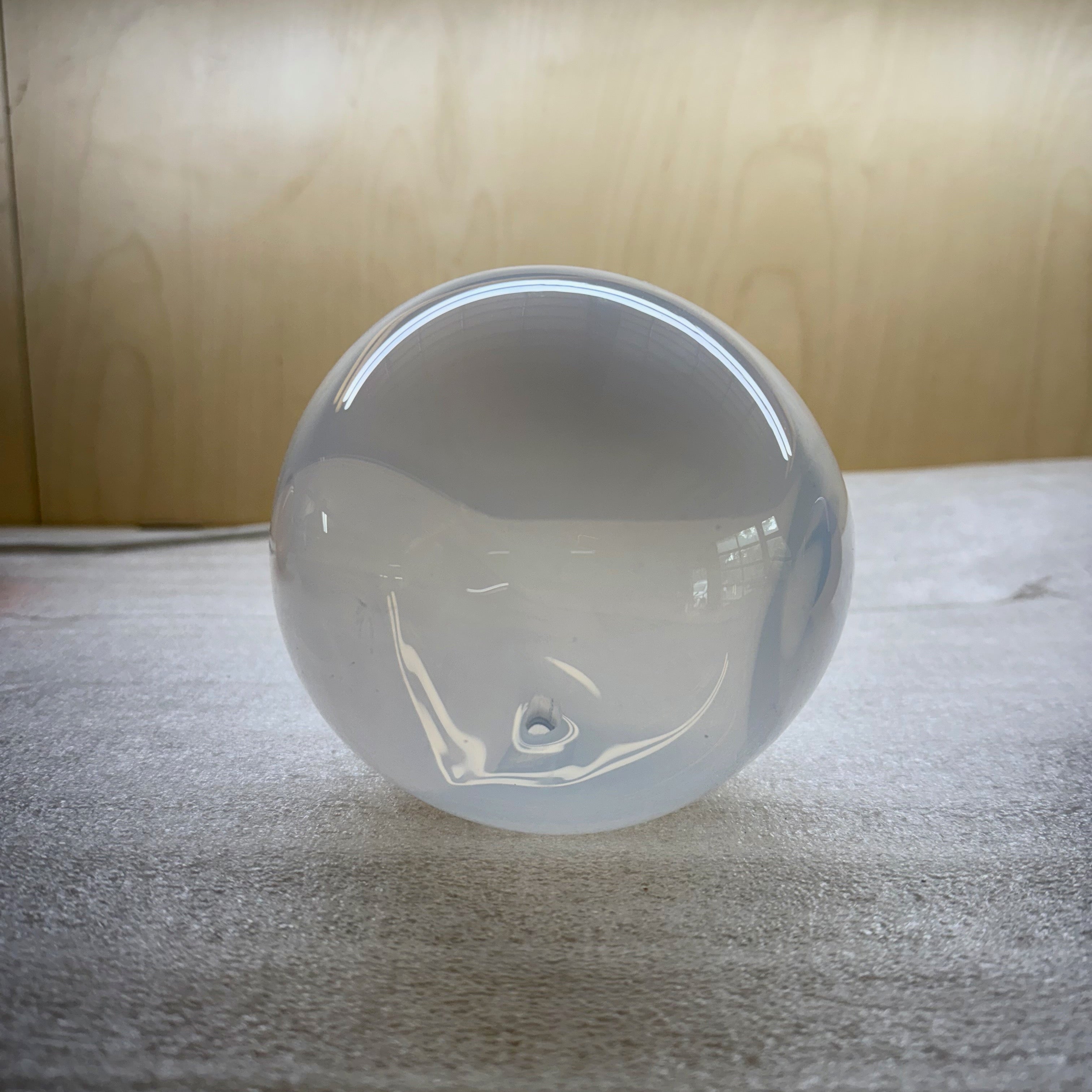 White T-101 Blown Glass Sample